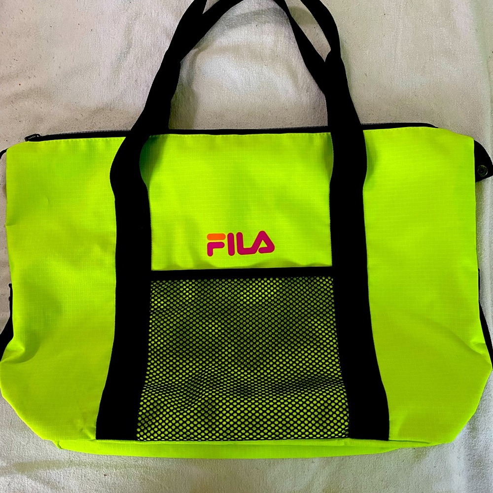 FILA Neon Green “Bowen” Sport Tote